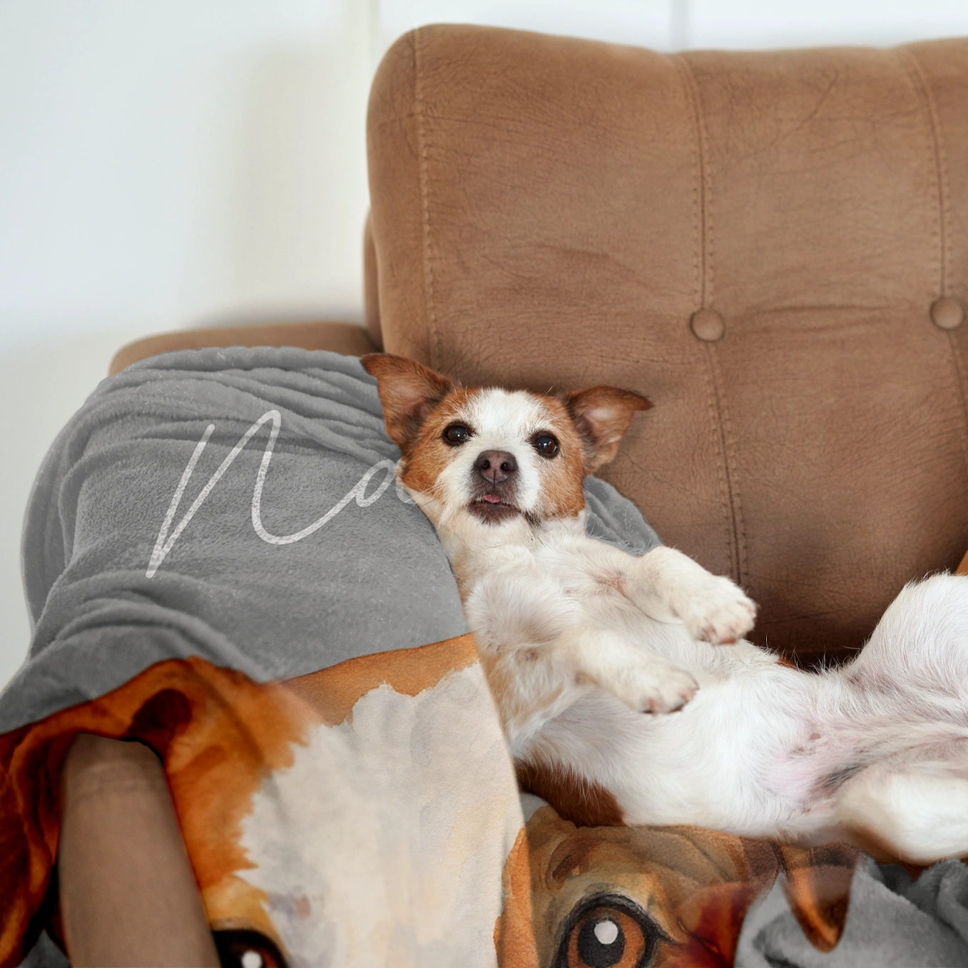 Personalisierte Decke Hund "Portrait"