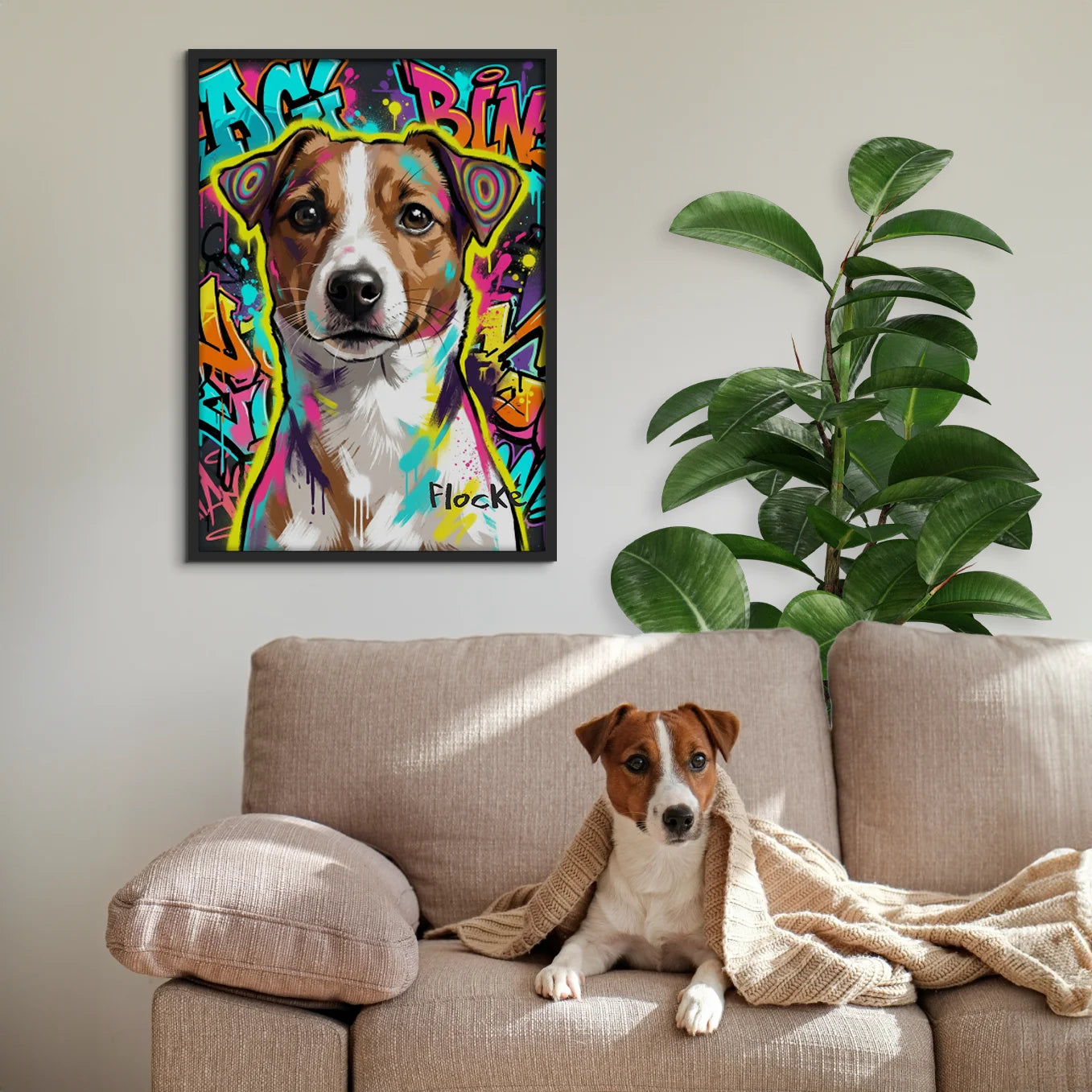 Personalisiertes Poster Hund "Graffiti"