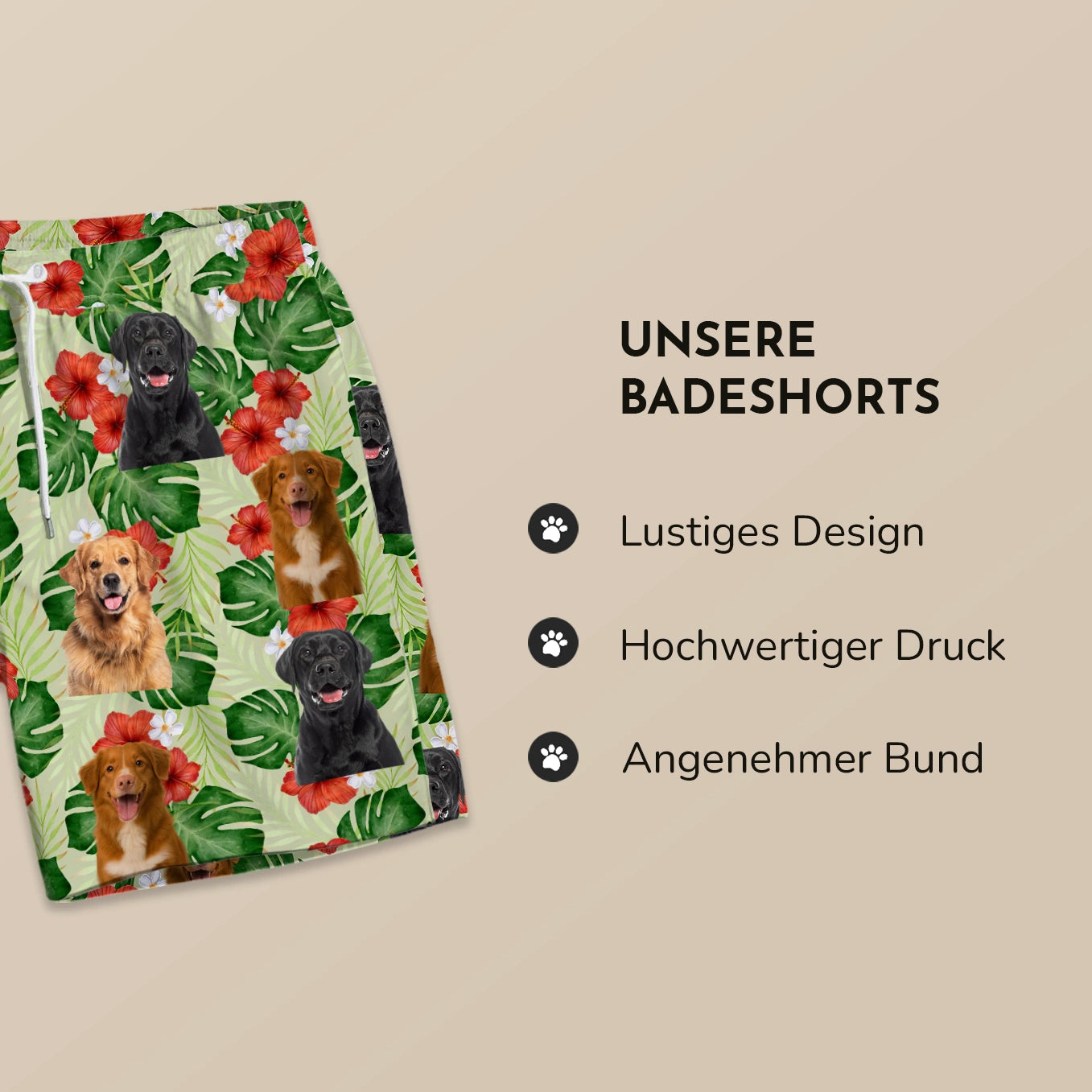 Personalisierte Badehose "Hawaii"