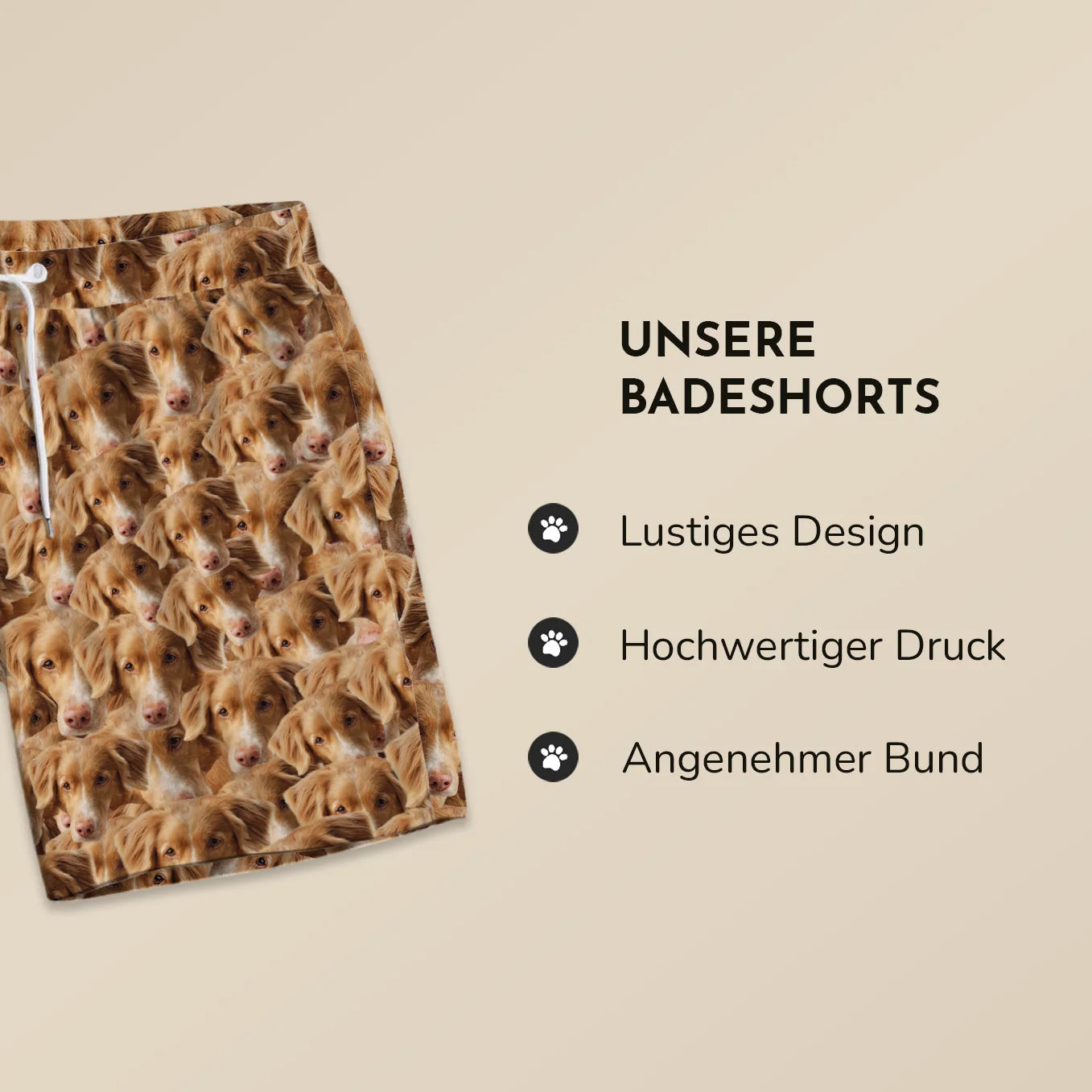 Personalisierte Badehose “Foto deines Haustiers” Hey Balu