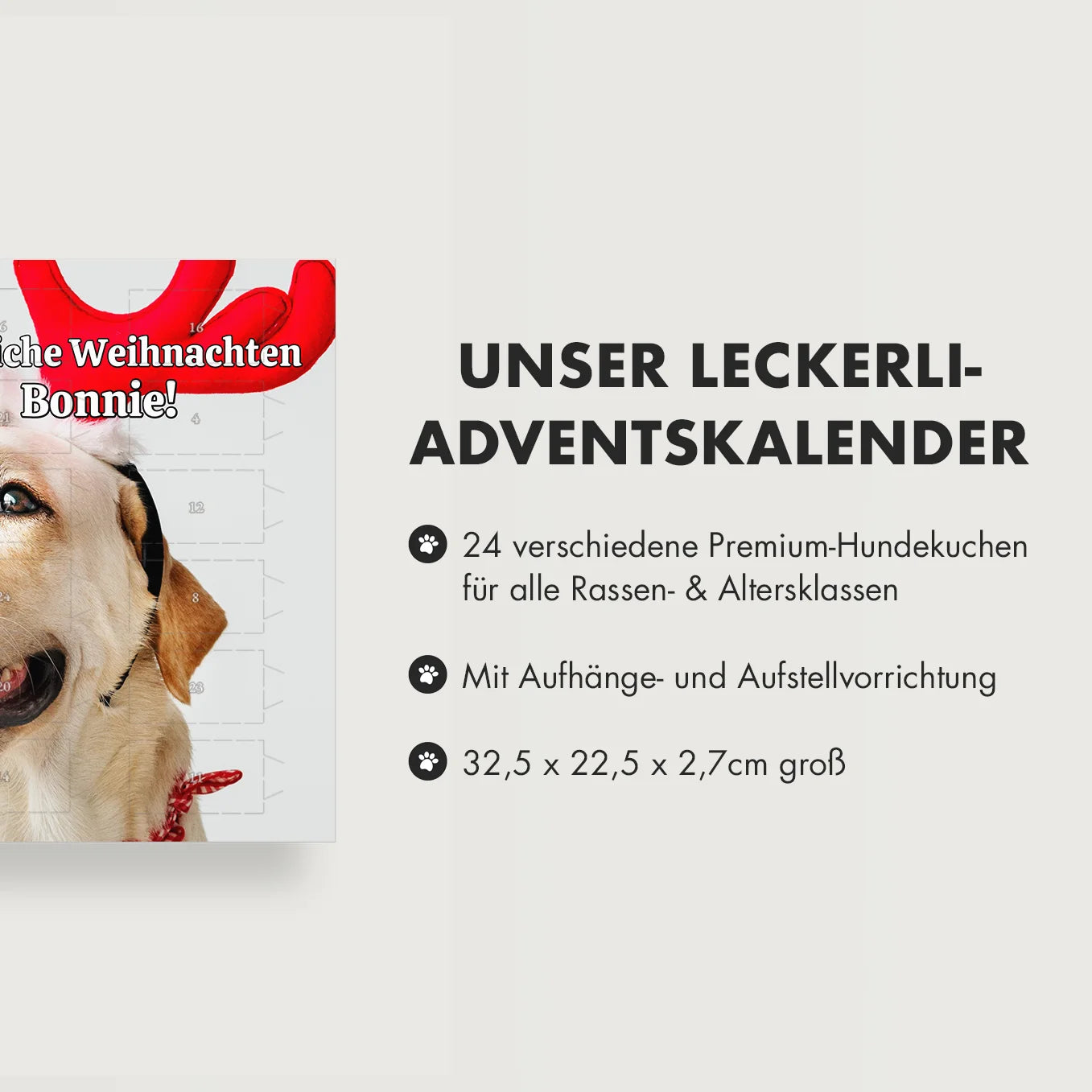 Personalisierter Adventskalender "Hunde Leckerli"