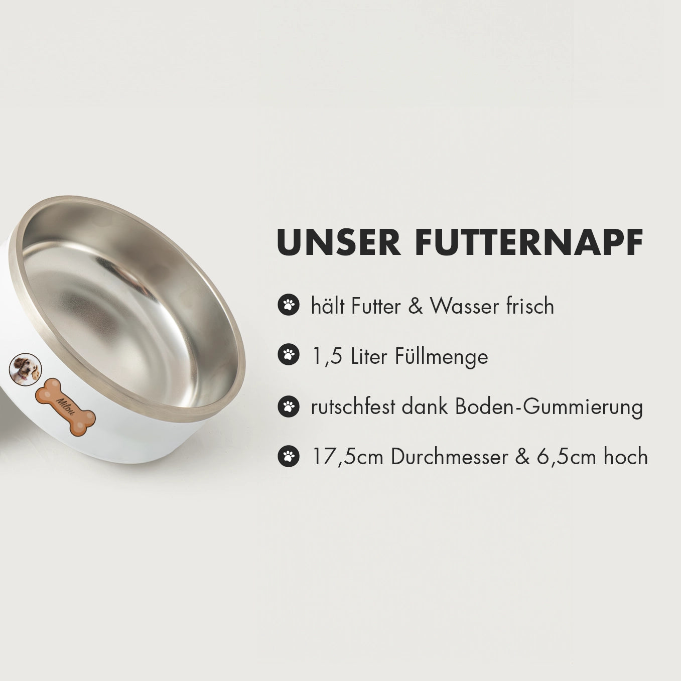 Personalisierter Futternapf "Leckerli"