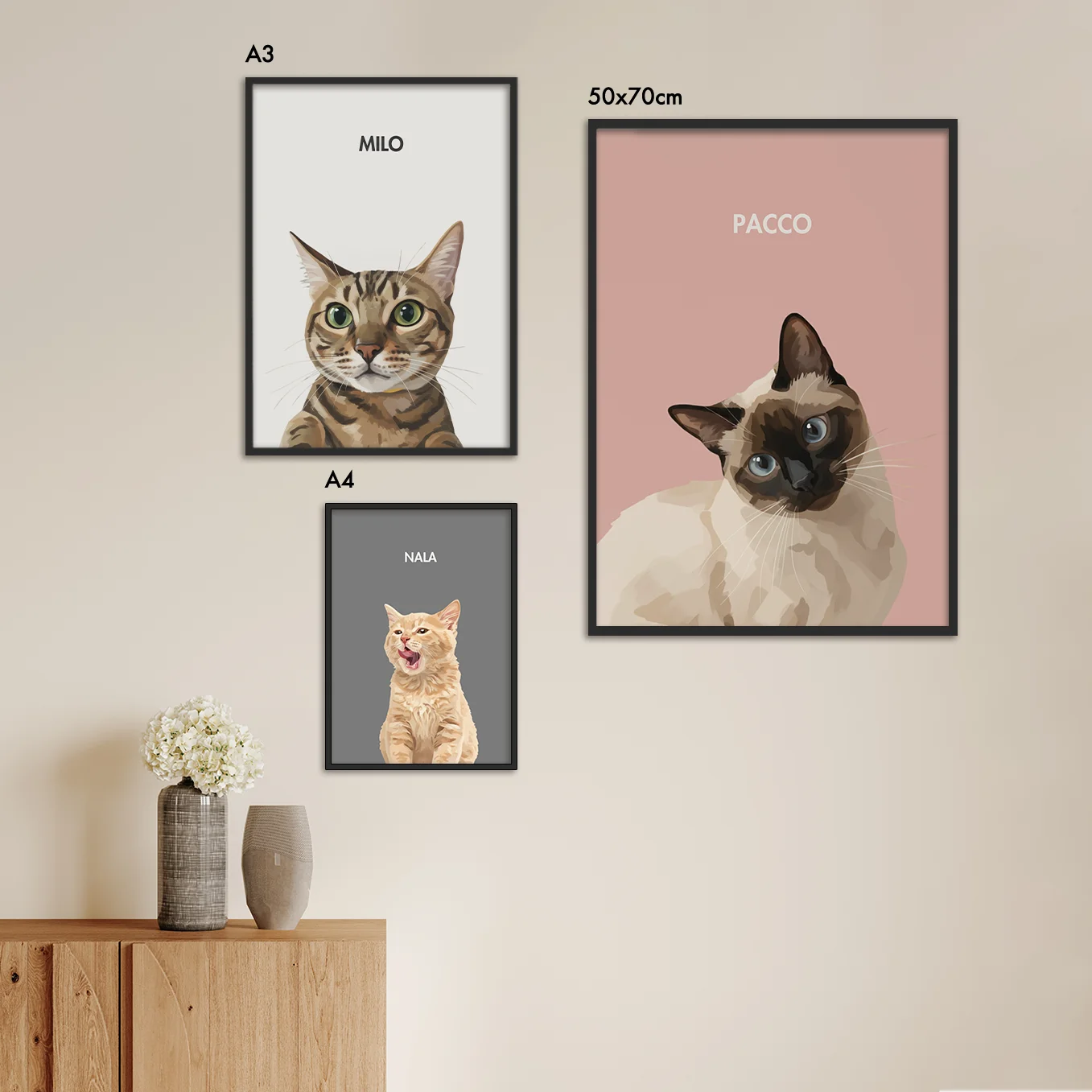 Personalisiertes Poster Katze "Gemälde"