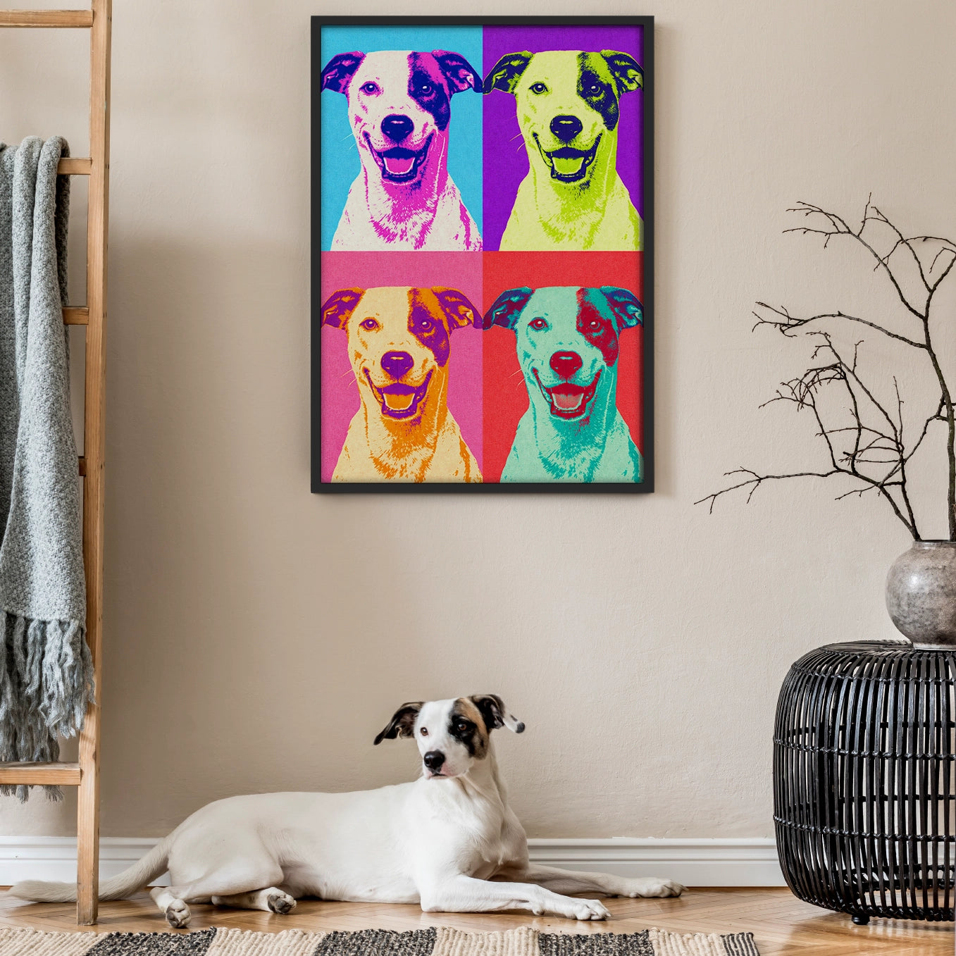 Personalisiertes Poster "Hund als Pop Art"