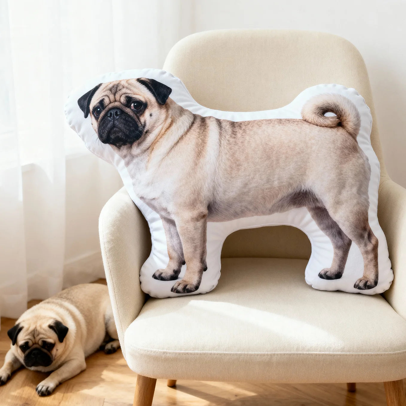 Personalisiertes 3D Dekokissen "Hund"