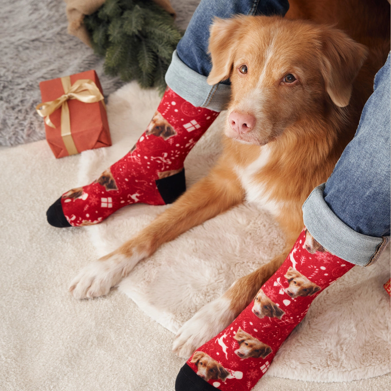 Personalisierte Socken "Weihnachten" mit deinem Haustier heybalu