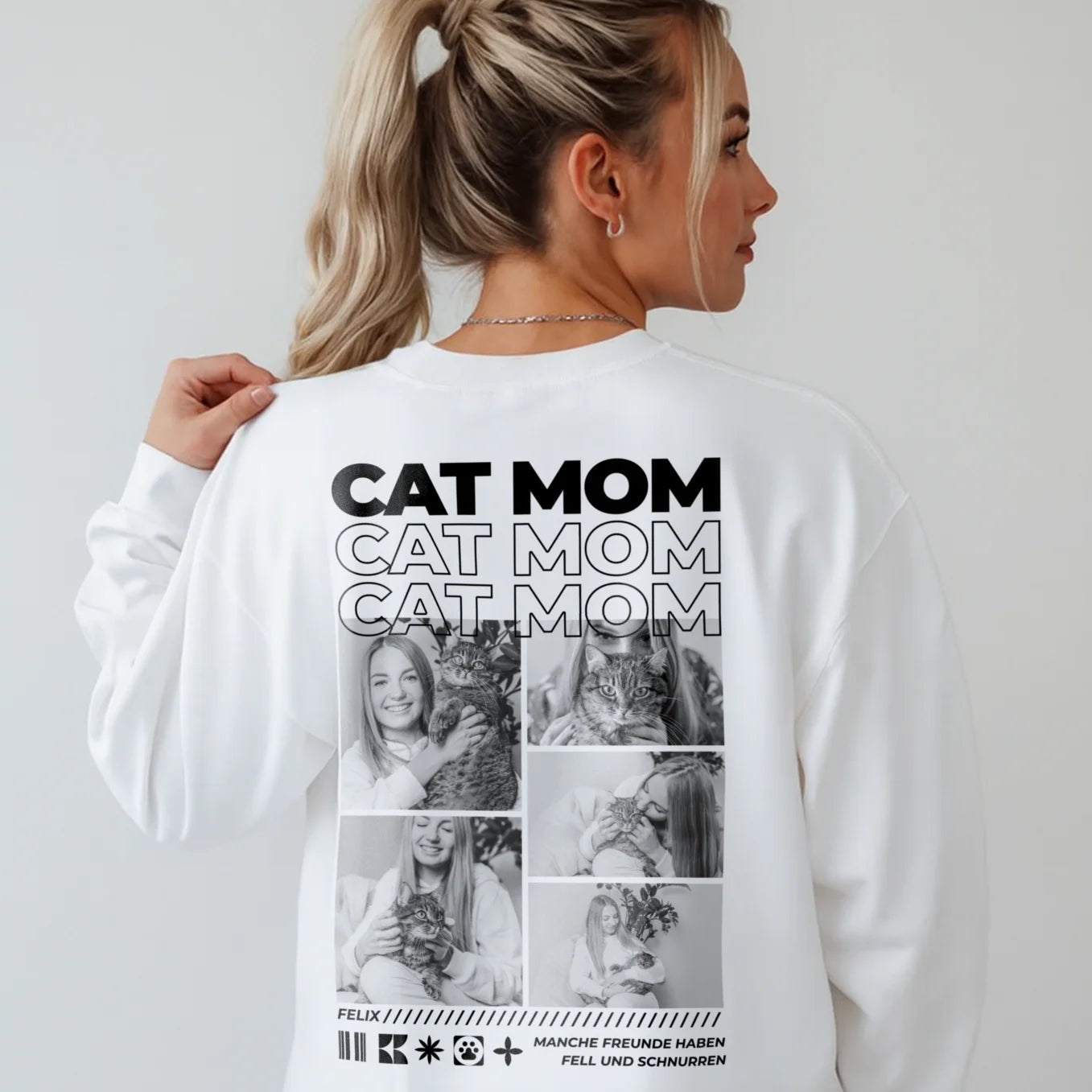 Personalisierter Sweater "Cat Mom"