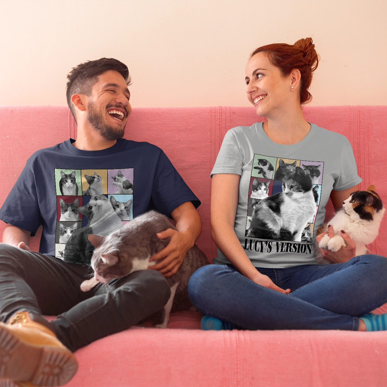 Personalisiertes T-Shirt "Cat's Version" Hey Balu