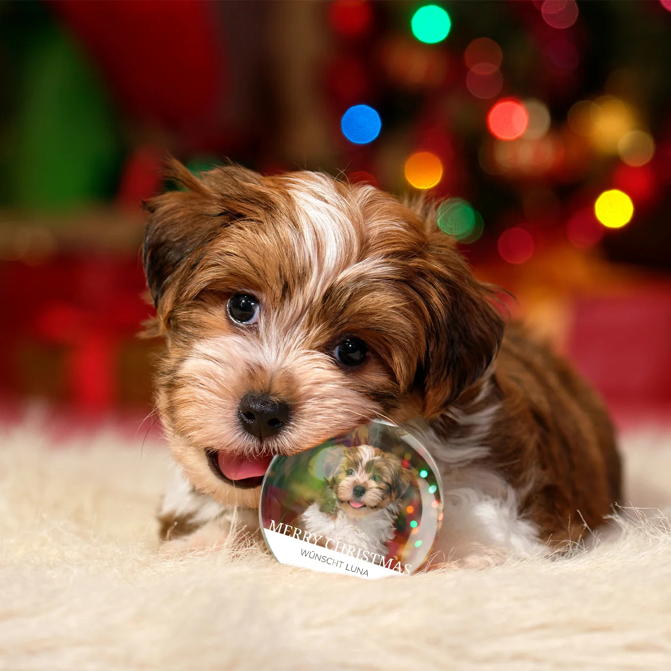 Personalisierte Christbaumkugel "Haustier Foto"