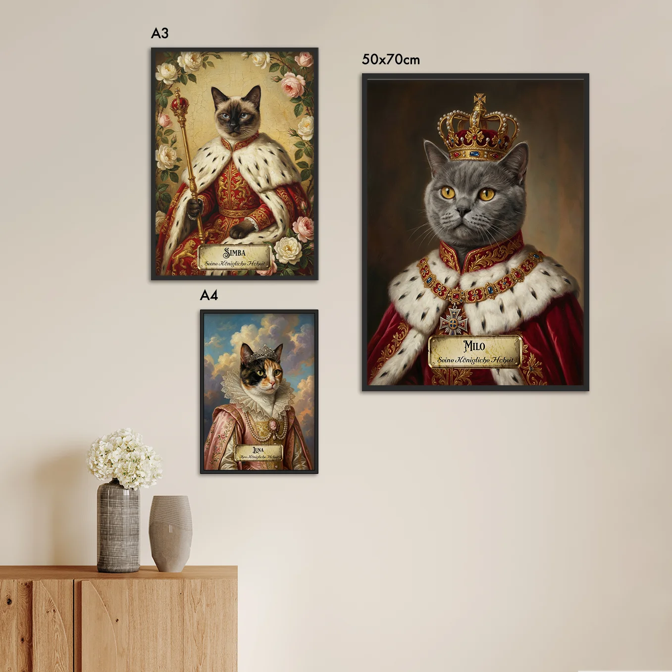 Personalisiertes Katzen-Poster "Royal"
