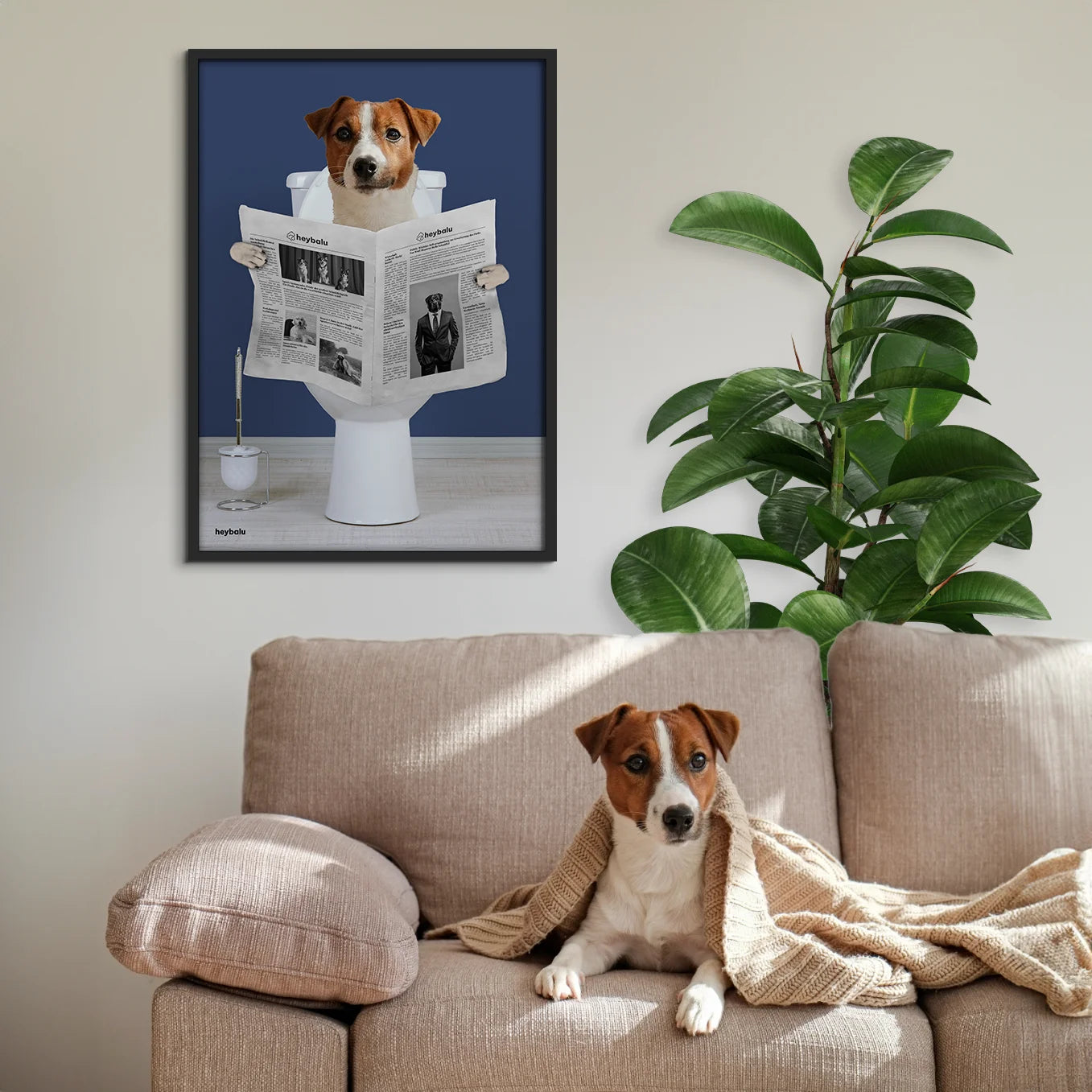 Personalisiertes Poster Hund "Wichtige Sitzung"