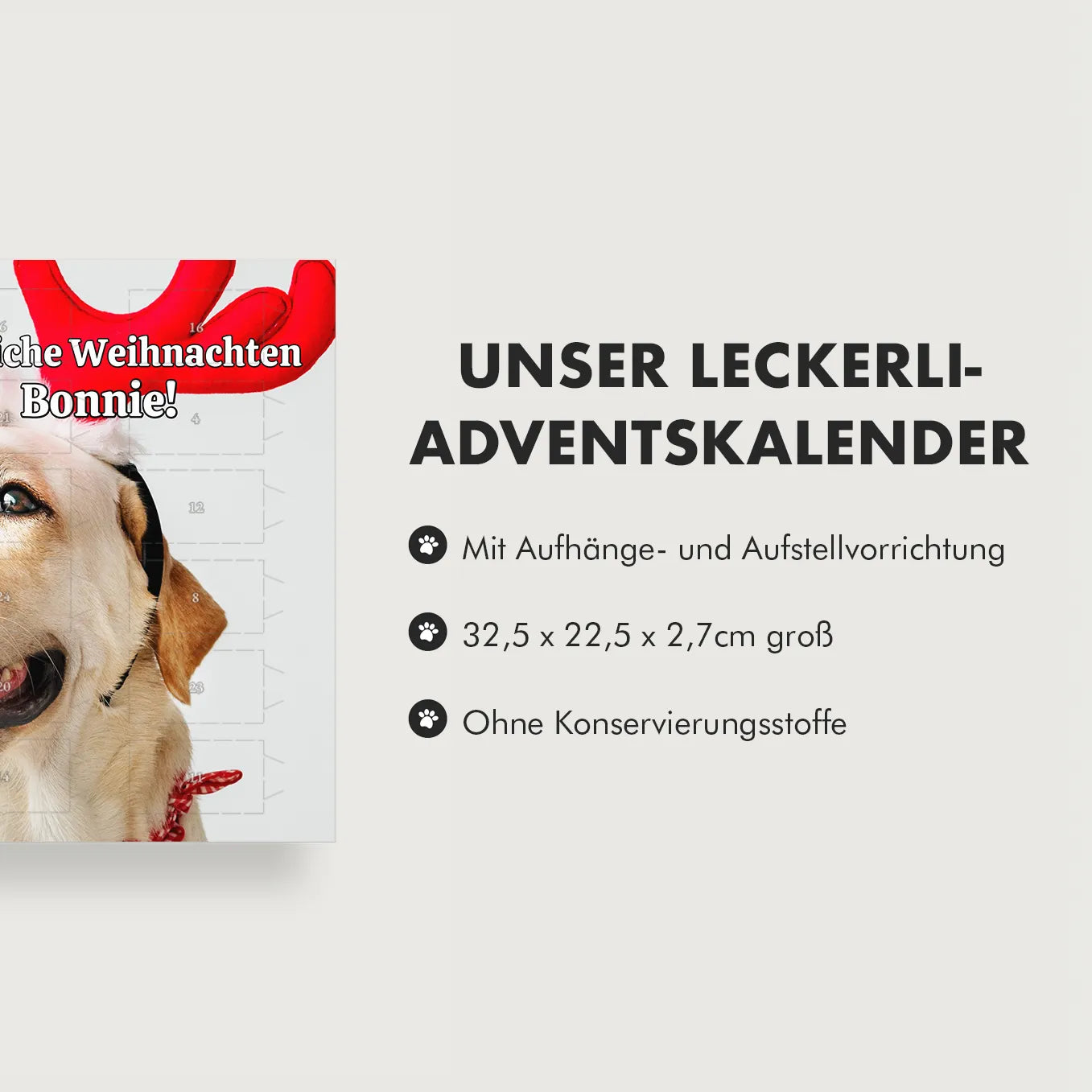 Personalisierter Adventskalender "Hunde Leckerli"
