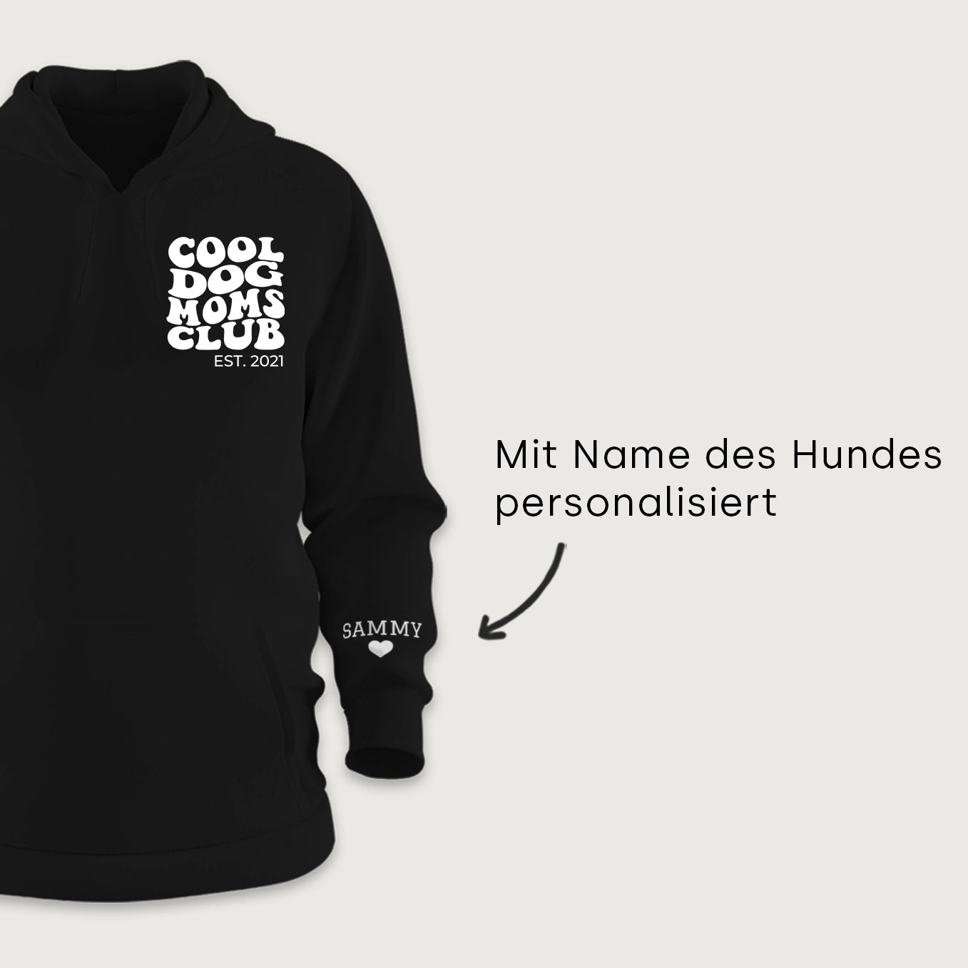Personalisierter Hoodie "Cool Dog Mom"