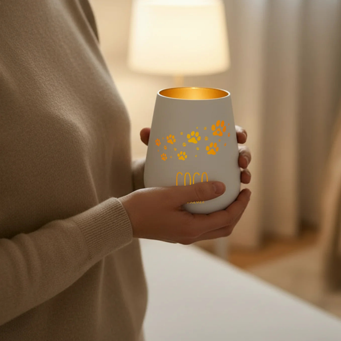 Personalisiertes Windlicht "Unvergessen"