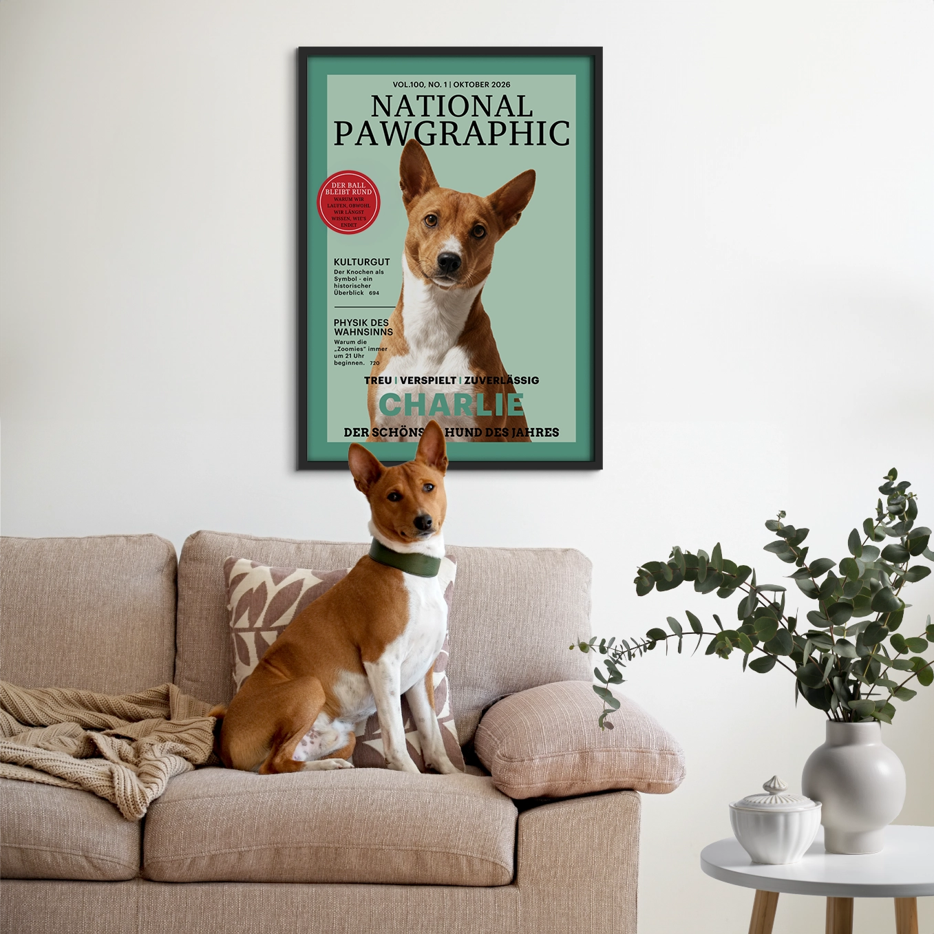 Personalisiertes Poster Hundemagazin "National Pawgraphic"