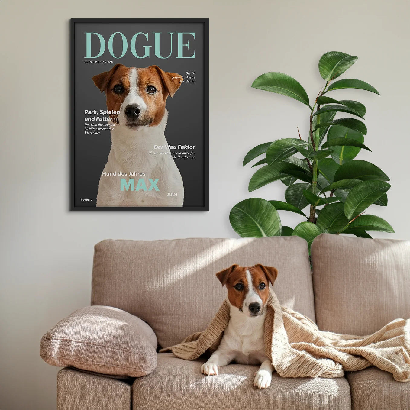 Personalisiertes Poster Hundemagazin "DOGUE"