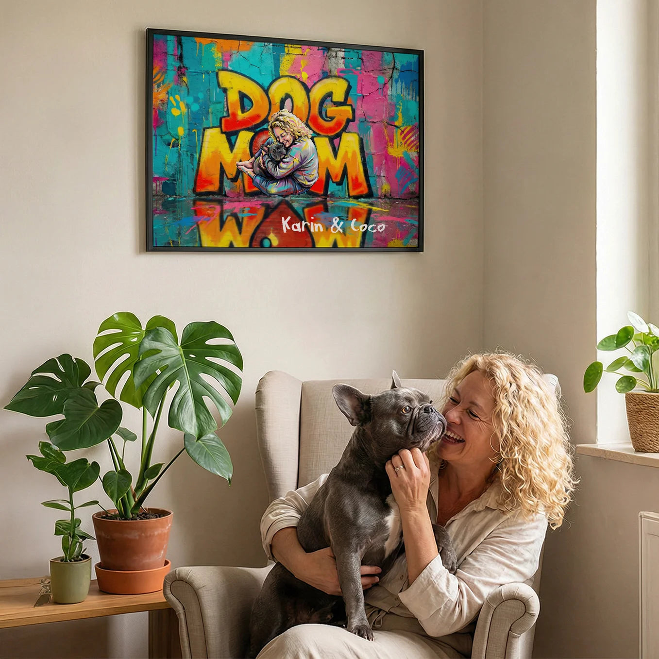 Personalisiertes Poster "Dog Mom LOVE"