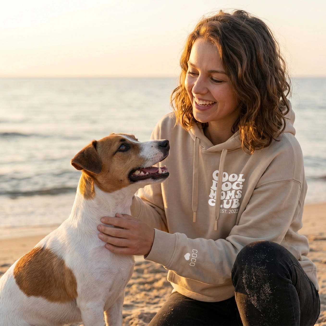 Personalisierter Hoodie "Cool Dog Mom"