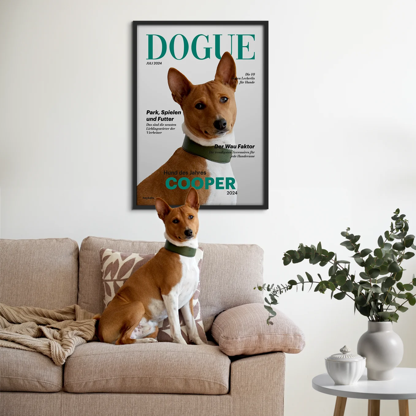 Personalisiertes Poster Hundemagazin "DOGUE"