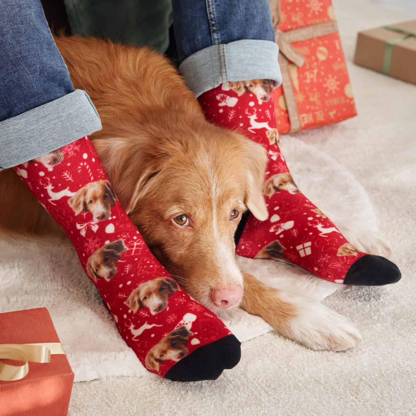 Personalisierte Socken "Weihnachten" mit deinem Haustier heybalu