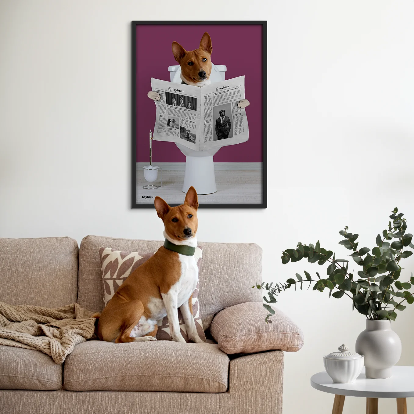 Personalisiertes Poster Hund "Wichtige Sitzung"