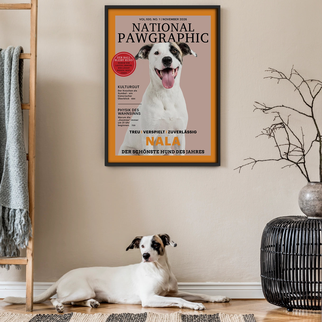 Personalisiertes Poster Hundemagazin "National Pawgraphic"
