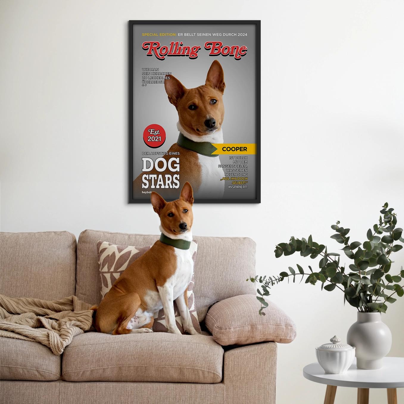 Personalisiertes Poster Hundemagazin "Rolling Bone" Hey Balu