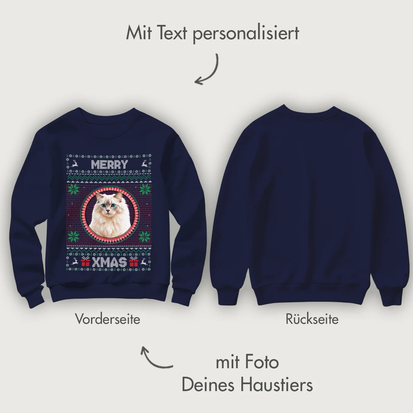 Christmas Sweater Foto “Katze”