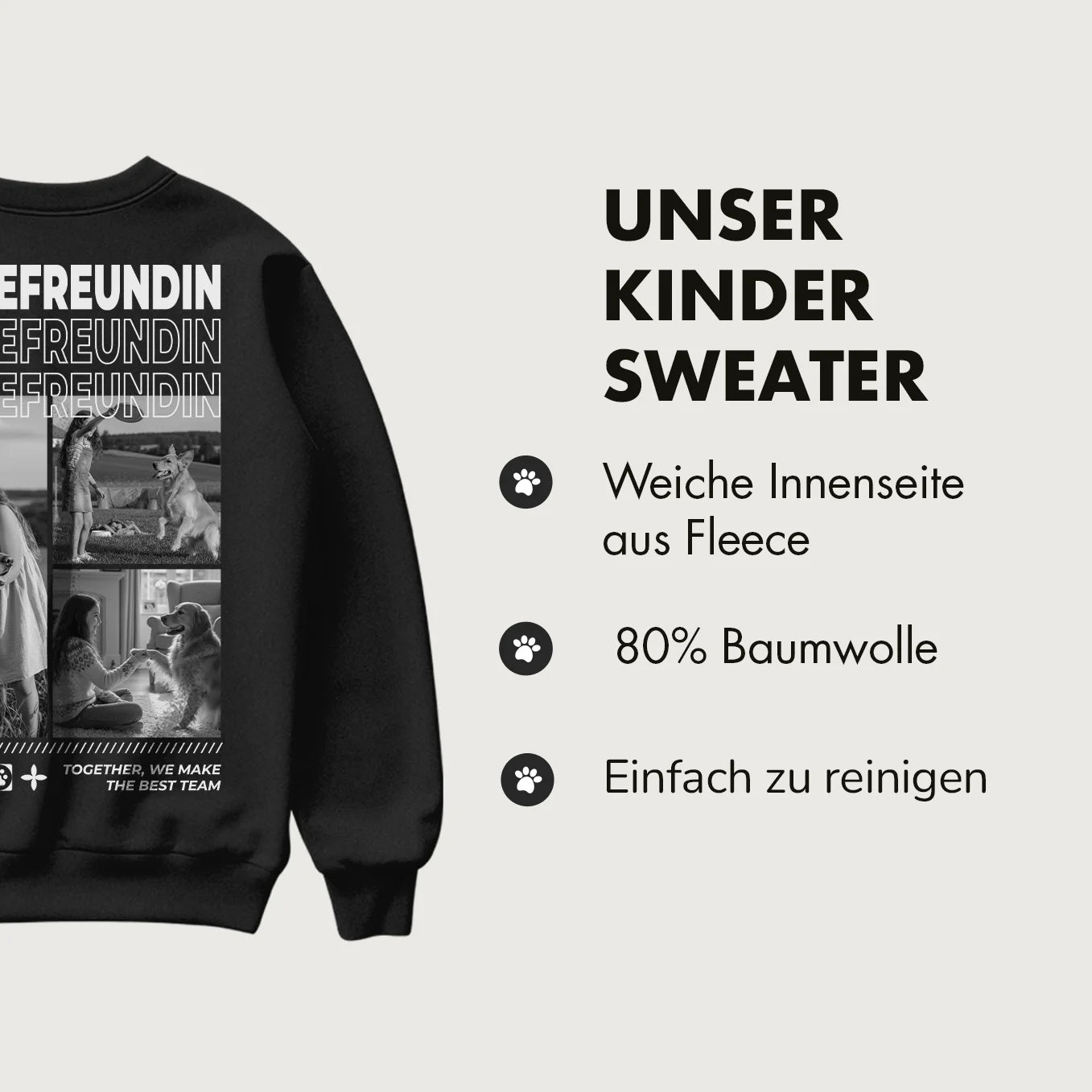 Personalisierter Kinder Sweater "Hundefreund"