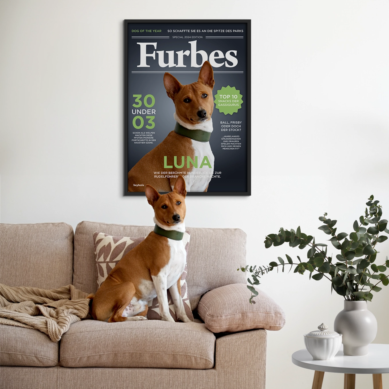 Personalisiertes Poster Hundemagazin "Furbes" Hey Balu