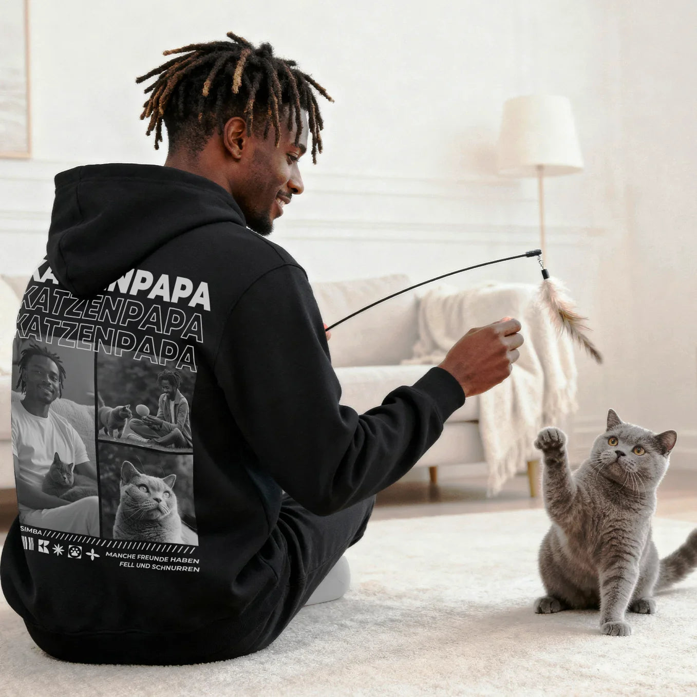 Personalisierter Hoodie "Cat Dad"