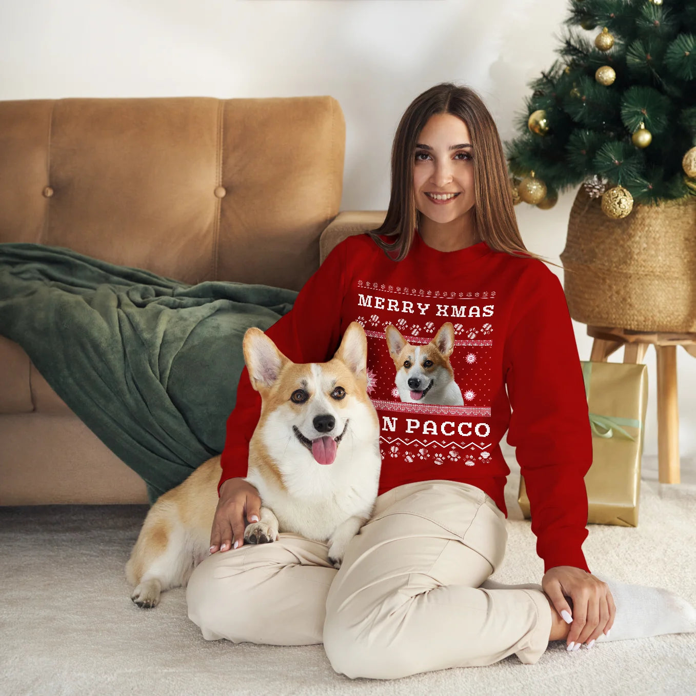 Personalisierter Christmas Sweater Haustier "Ho Ho Ho" heybalu