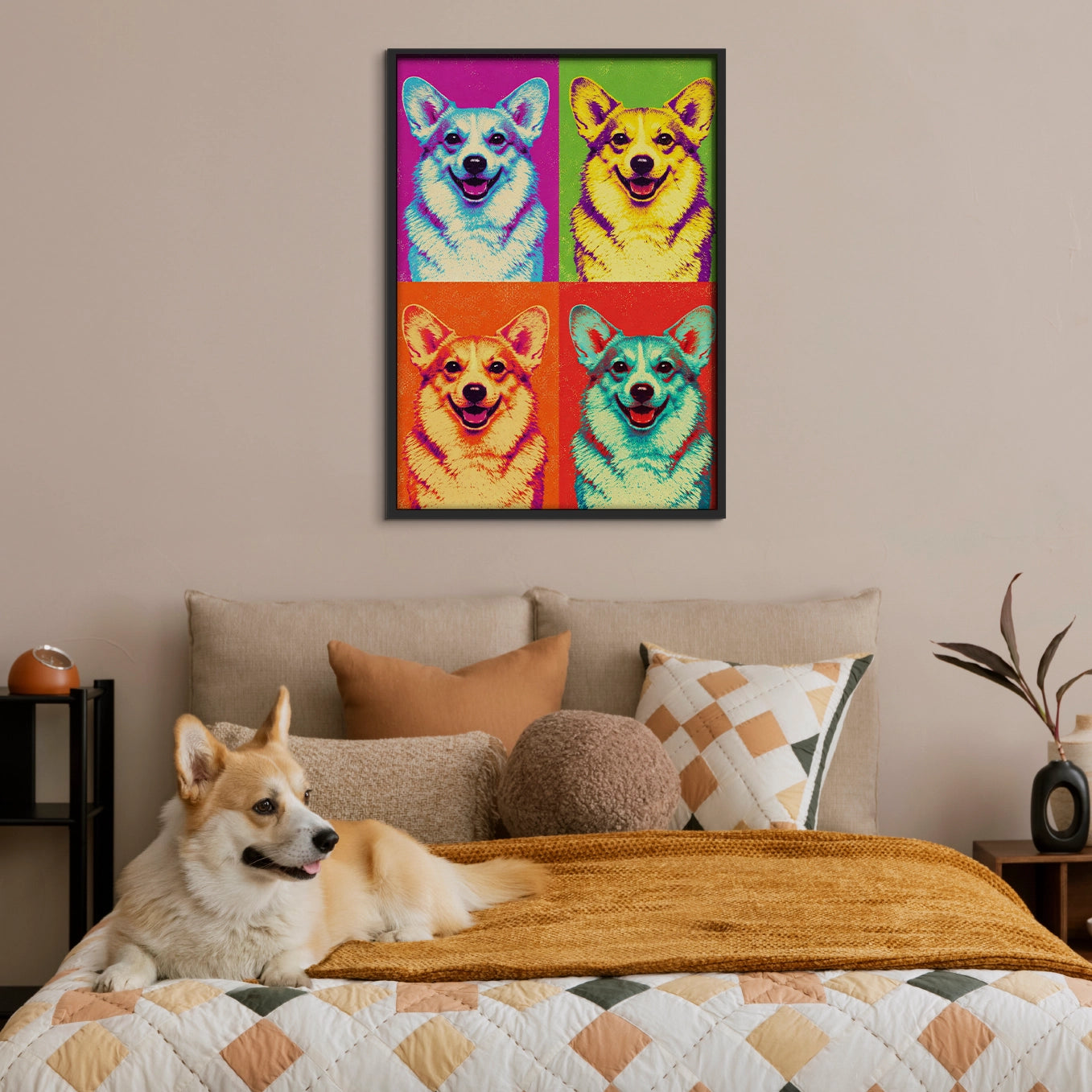 Personalisiertes Poster "Hund als Pop Art"