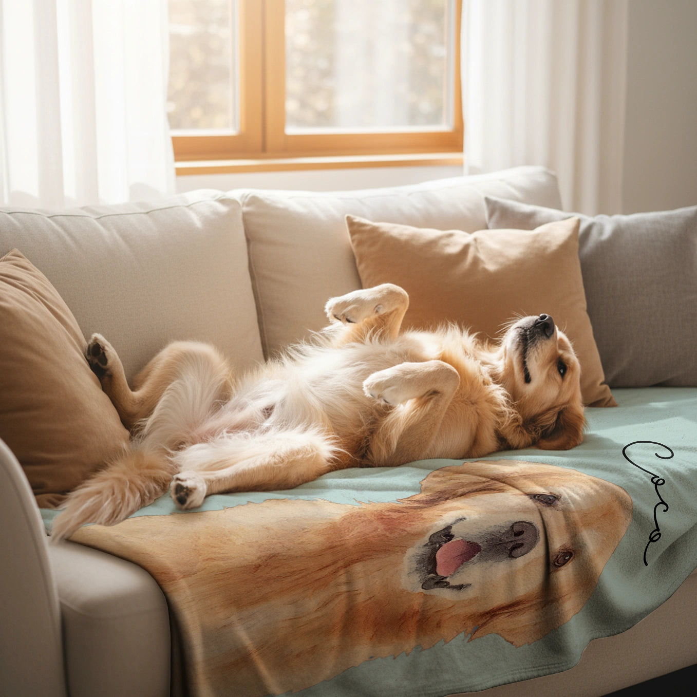 Personalisierte Decke Hund "Portrait"