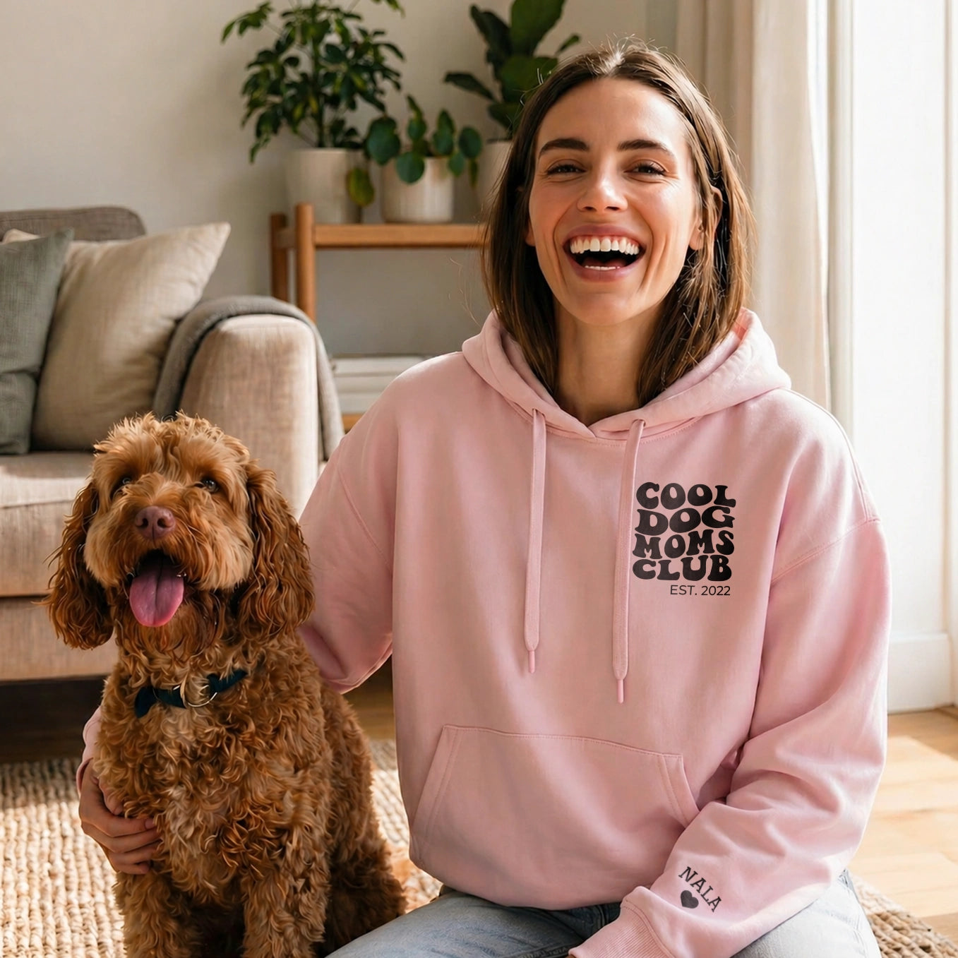 Personalisierter Hoodie "Cool Dog Mom"