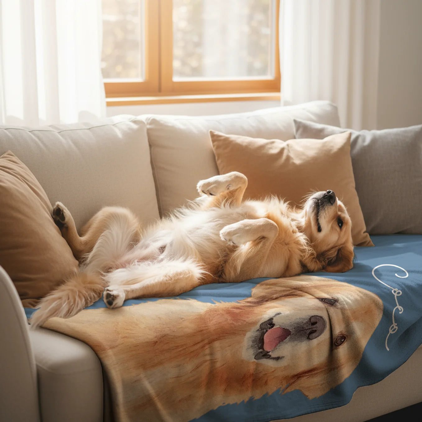 Personalisierte Decke Hund "Portrait"