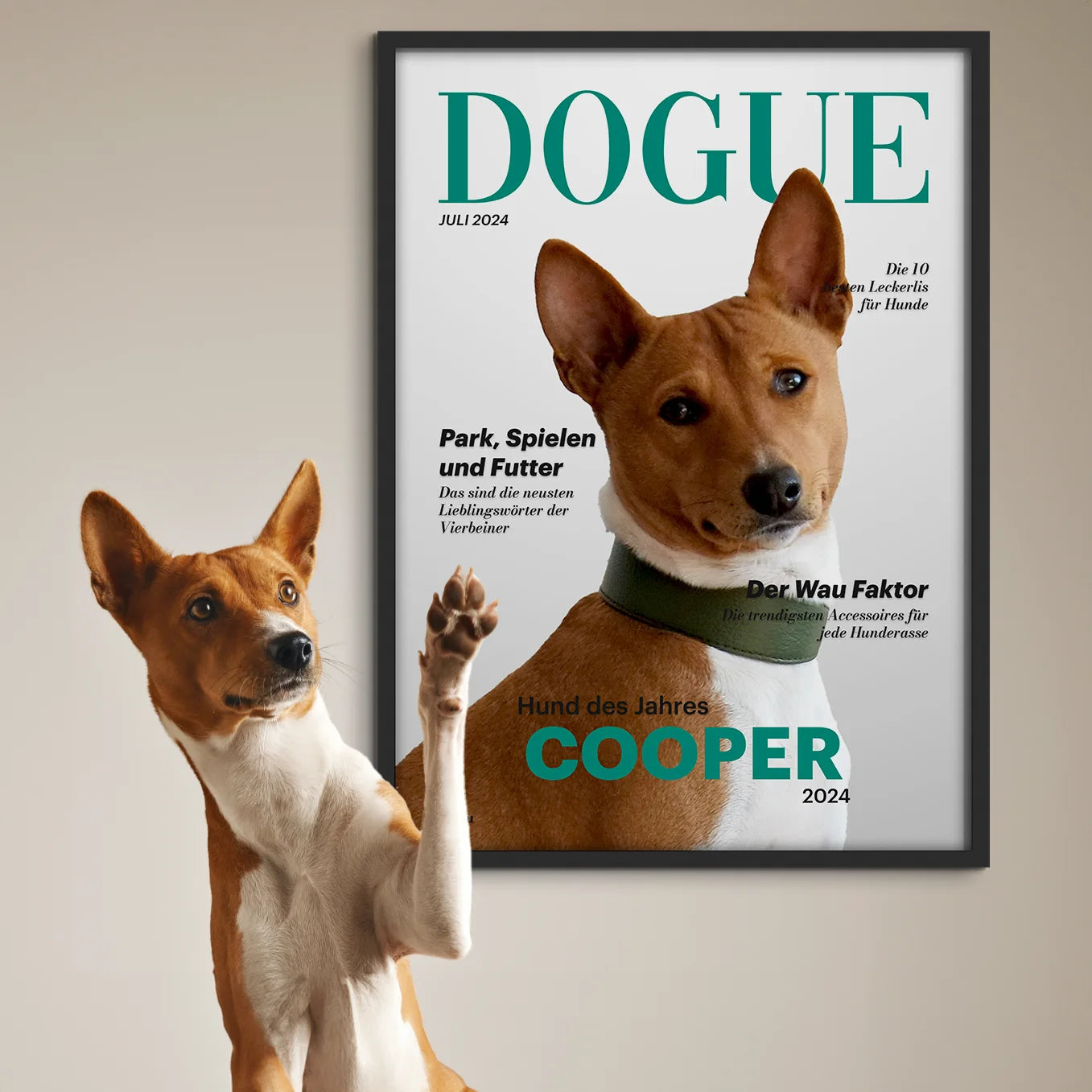 Personalisiertes Poster Hundemagazin "DOGUE"