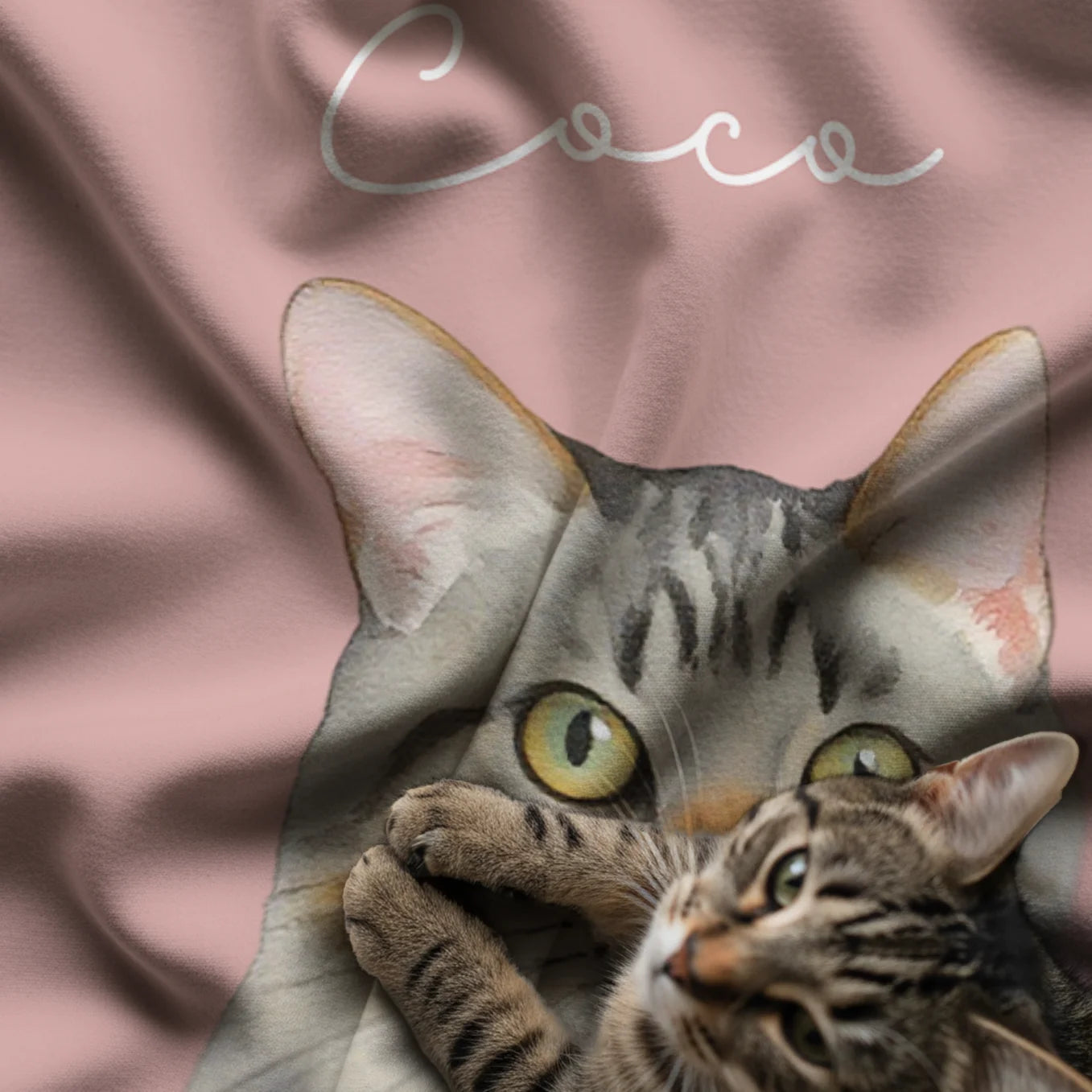 Personalisierte Decke Katze "Portrait"