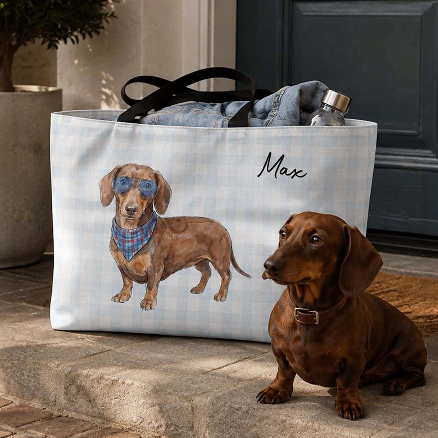 Personalisierte Strandtasche "Hund"