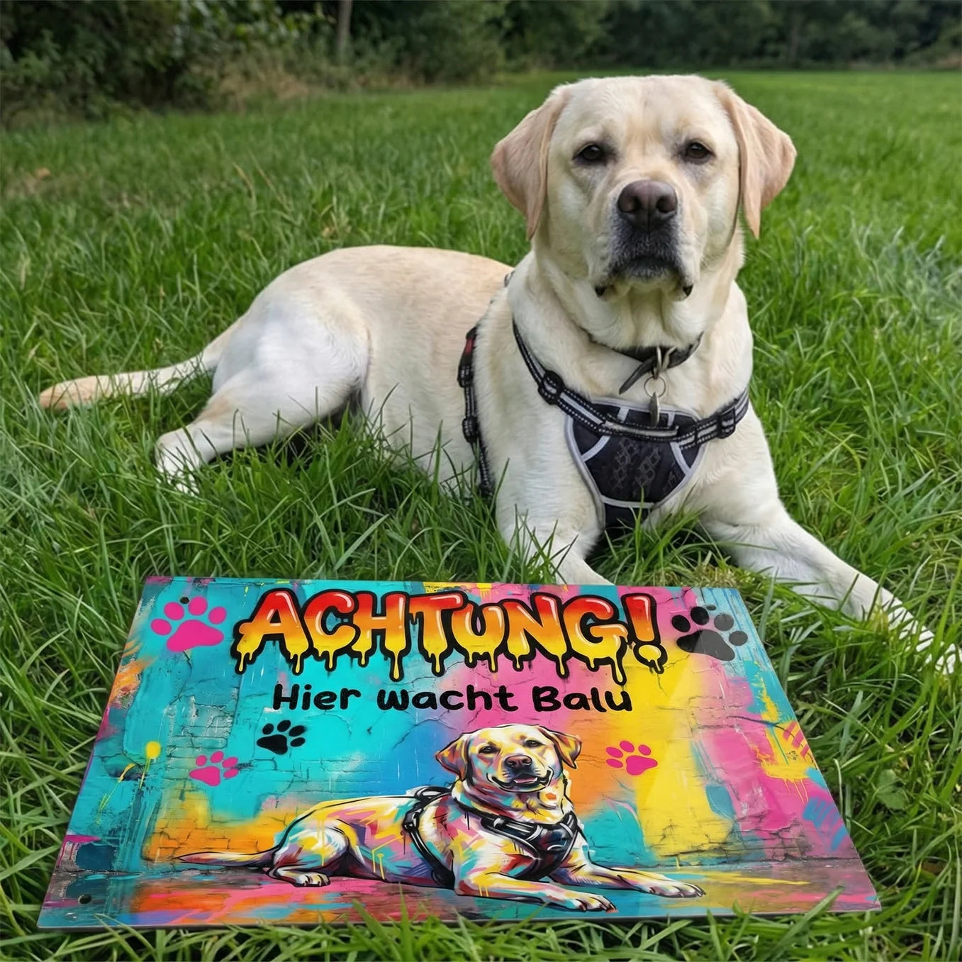 Personalisiertes Türschild "Graffiti"