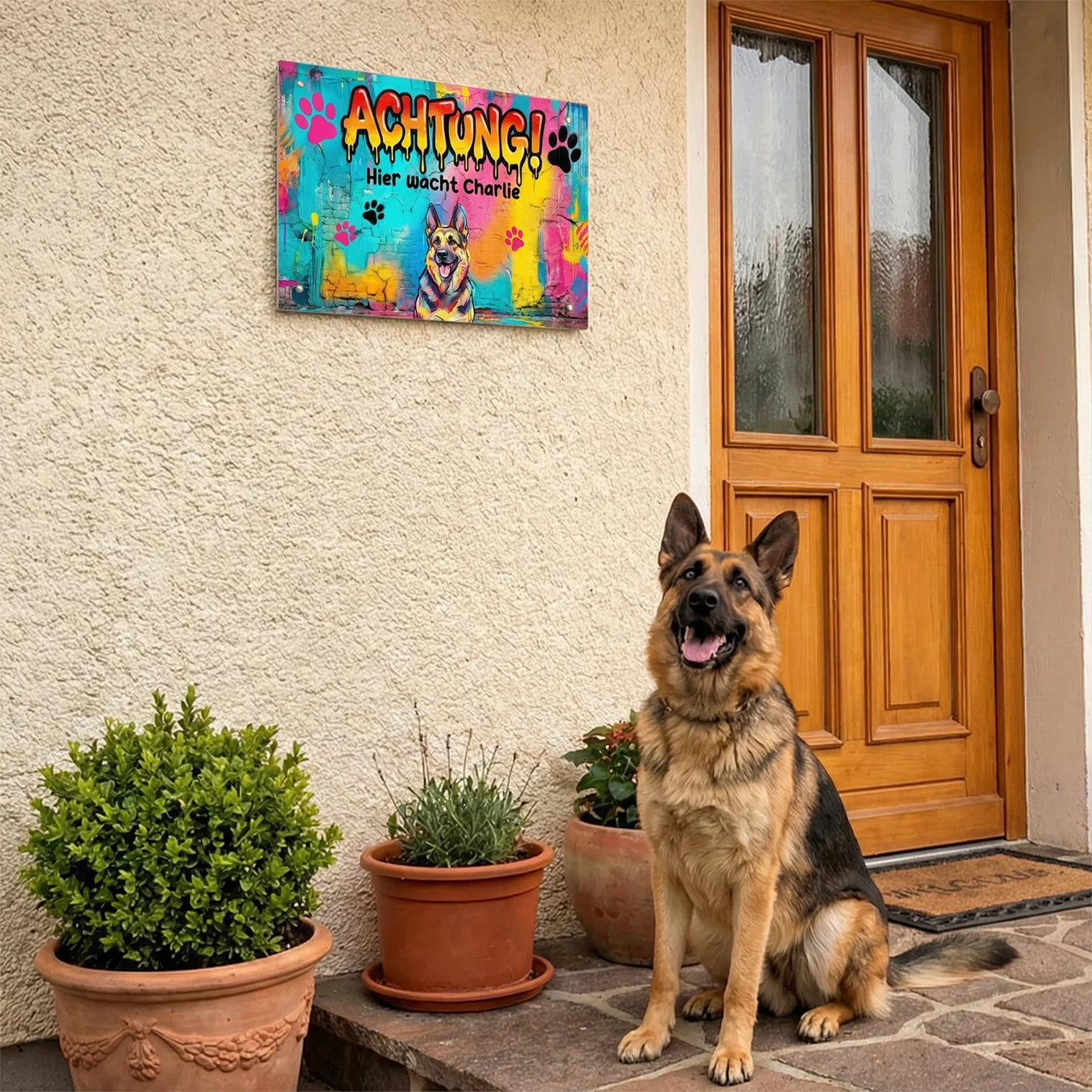 Personalisiertes Türschild "Graffiti"