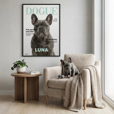 Personalisiertes Poster Hundemagazin "DOGUE"