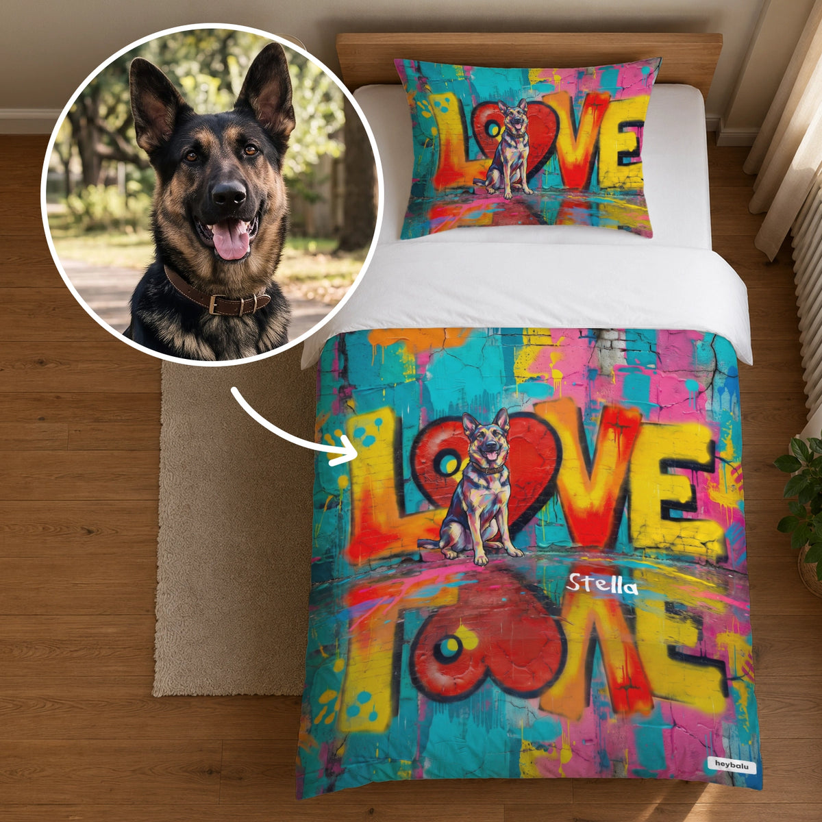 Personalisierte Bettwäsche "LOVE"