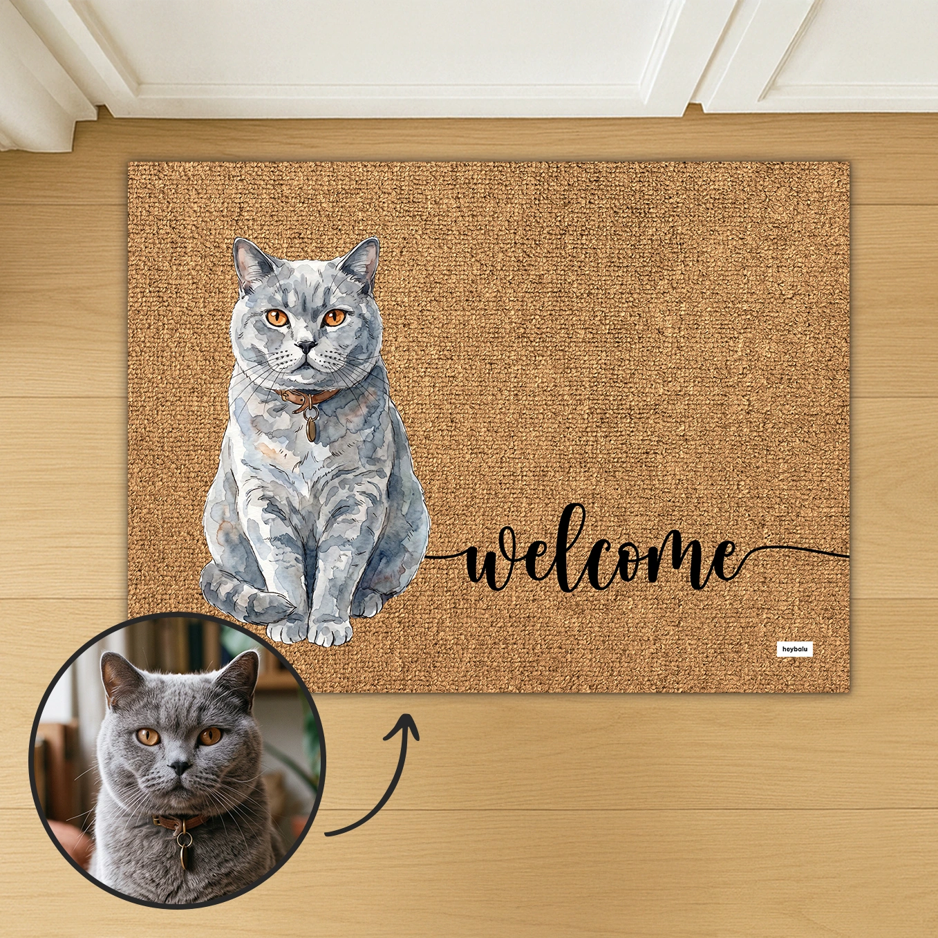 Personalisierte Fußmatte "Welcome"