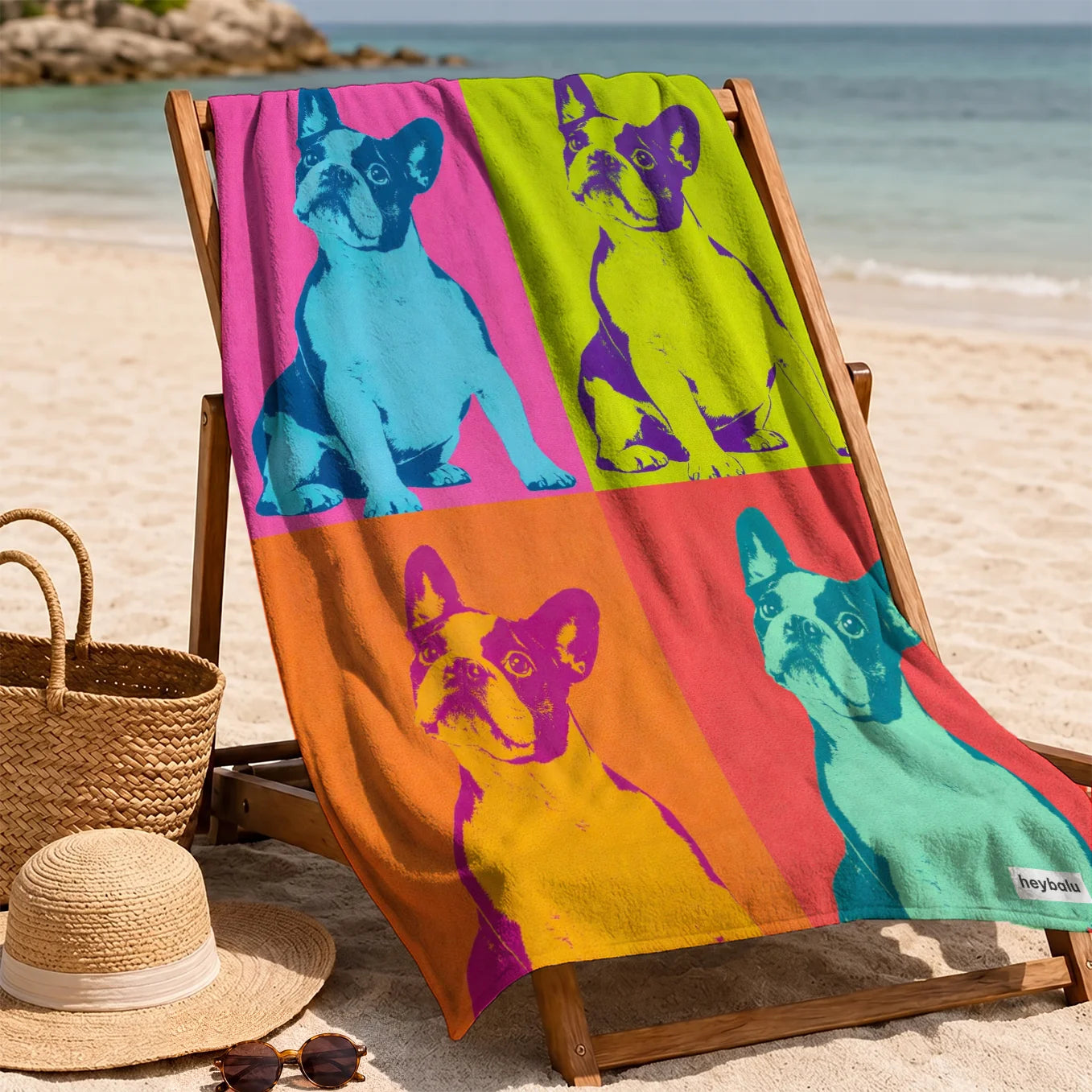 Personalisiertes Badetuch "Colour Block"