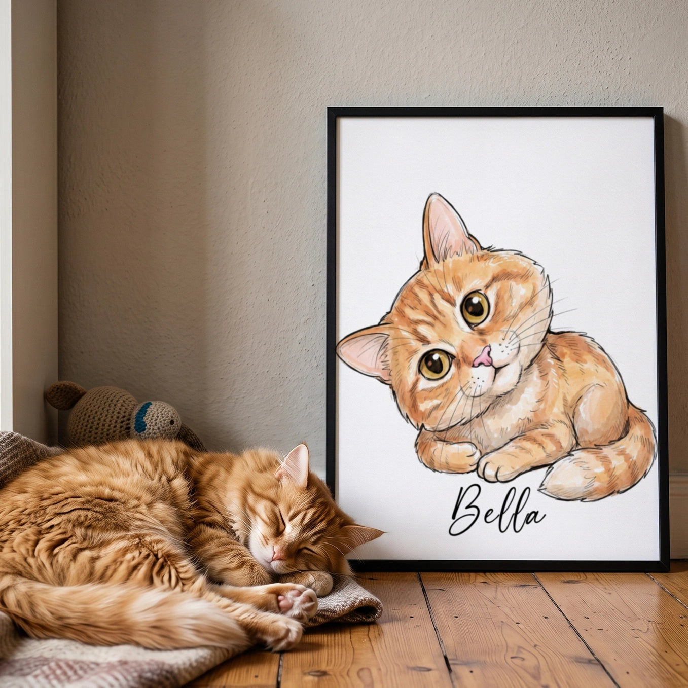 Personalisiertes Poster "Sketch Katze"
