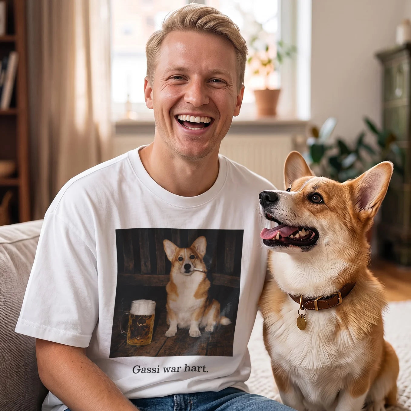 Personalisiertes T-Shirt "Gassi war hart"