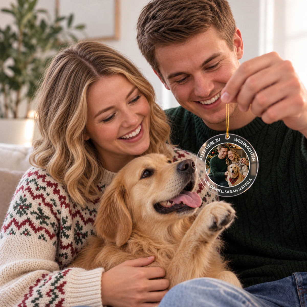 Weihnachtsbaumschmuck "Dein Foto & Text"
