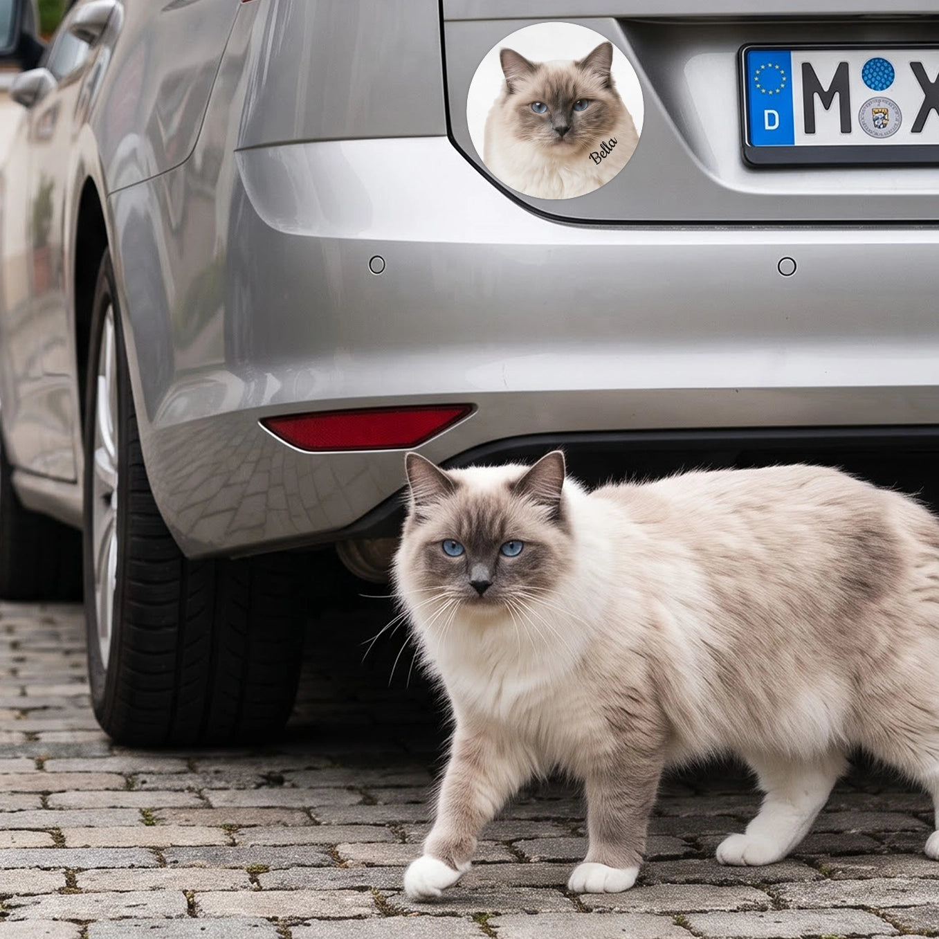 Personalisierter Autoaufkleber "Katzenfoto"