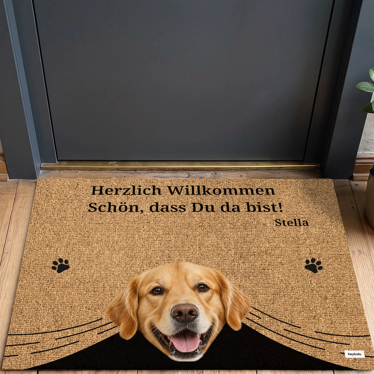 Personalisierte Fußmatte "Spähende Haustiere" mit Foto – personalisiertes Geschenk – Ansicht 7